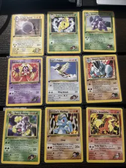 Pokemon TCG First Edition Gym Challenge Lot of 9 Vintage Non Holo. Nm condition - Image 1
