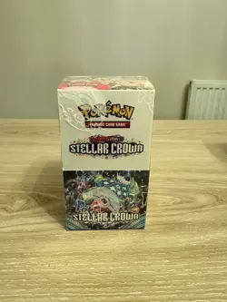 Pokemon TCG Stellar Crown Half Booster Box 18 Packs - Sealed - Image 1