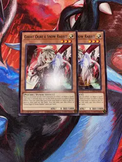 Yugioh! 2x Ghost Ogre & Snow Rabbit L5DD-ENA06 Common 1st Edition Near Mint - Image 1