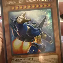 Yu-Gi-Oh! TCG Secret Rare Colossal Fighter/Assault Mode CRMS-EN000 Near Mint - Image 4
