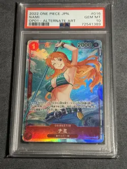 PSA 10 Nami Alt Art OP01-016 R Rare ROMANCE DAWN ONE PIECE Card Game Japanese - Image 1