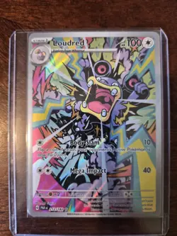 Pokemon TCG Loudred Illustration Rare Card Paradox Rift 212/182 - Image 1