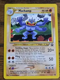Pokemon Wotc Black Star Promo # 43 Machamp *nice looking card check pictures* - Image 1