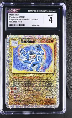 CGC 4 Machamp 2002 Legendary Collection 15/110 Reverse Holo Pokemon Card - Image 1