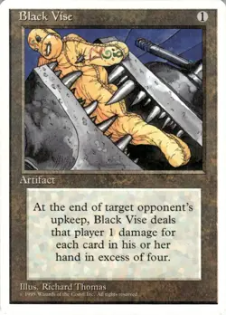 1995 Magic The Gathering Fourth Edition Black Vise Light Play - Image 1