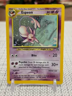 2001 Pokemon #1/75 Espeon (Neo Discovery) Holo - Swirl (slight notch top right) - Image 1