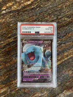 PSA 10 Wobbuffet V GEM MINT 086/202 Pokemon SWSH Sword & Shield Ultra Rare 2020 - Image 1