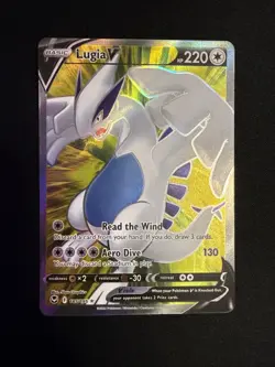 Pokemon TCG Lugia V Sword & Shield Silver Tempest 185/195 Holo Ultra Rare NM - Image 1