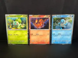 Bulbasaur, Charmander, Squirtle SVP046-048, Black Star Promo, Pokemon, NM - Image 1