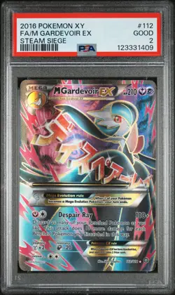 2016 POKEMON XY STEAM SIEGE #112 FULL ART/M GARDEVOIR EX PSA 2 - Image 1