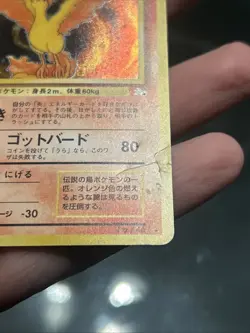 Pokemon TCG Fossil Moltres Holo Rare Swirl Japanese No.146- HP - Image 5