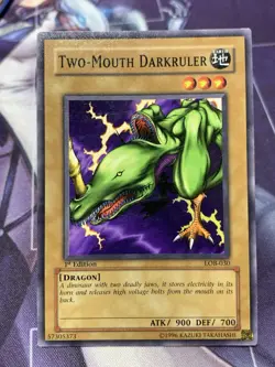 Two-Mouth Darkruler LOB-030 the Legend of Blue Eyes White Dragon 1st Edition - Image 1