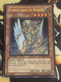 Yugioh: Harvest Angel Of Wisdom - STON-EN063 - Secret Rare - 1st Edition - MP - Image 1