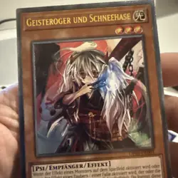 Yu-Gi-Oh! TCG German Ultimate Rare Ghost Ogre & Snow Rabbit OP05-EN001 Near Mint - Image 3