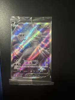 Pokemon TCG Mewtwo v SWSH229 Ultra Rare Black Star Promo Card SEALED - Image 1