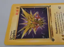 ZAPDOS 1999 1st Edition Pokemon Fossil Non Holo Rare Card #30 - Image 4