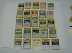 25 DIFFERENT Vintage Pokemon Trainer Cards 1996-2000 GOOD CONDITION - Image 1
