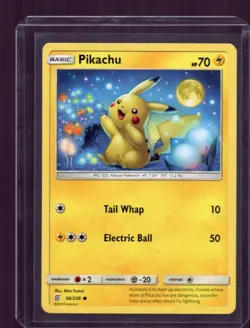 2019 Pikachu 56/236 Pokemon Sun & Moon Unified Minds TCG Card - Image 1