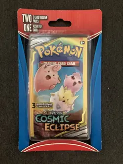 Pokemon Sun & Moon 3-card 2pk Blisters (Cosmic Team Up Unbroken Guardian) Sealed - Image 2