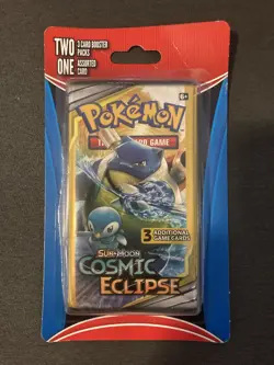 Pokemon Sun & Moon 3-card 2pk Blisters (Cosmic Team Up Unbroken Guardian) Sealed - Image 4
