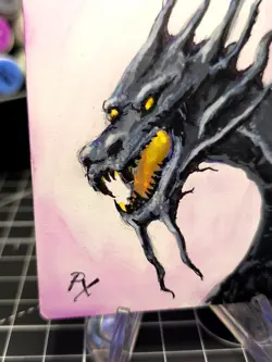 Junji, The Midnight Sky - Magic The Gathering - *Altered Hand Painted * Dragon - Image 5