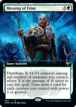 1 x Blessing of Frost - Foil - Extended Art - Kaldheim - NM-Mint - MTG - Image 1