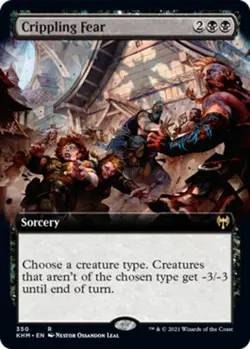 1 x Crippling Fear - Extended Art - Kaldheim - NM-Mint - MTG - Image 1