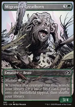 MTG Migratory Greathorn (297/403) Ikoria Lair of Behemoths NM - Image 1
