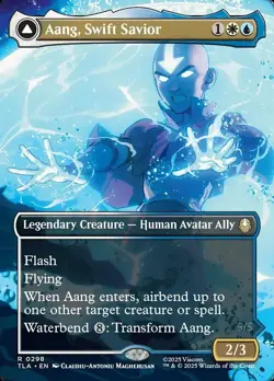 1x - Aang, Swift Savior - Borderless #298 - Avatar: The Last Airbender - NM MTG - Image 1
