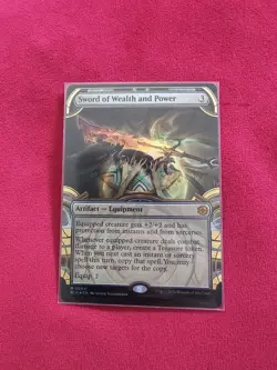 Sword of Wealth and Power - Raised Foil - Showcase OTJ The Big Score mtg NM - Image 2