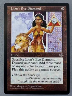 Lion's Eye Diamond Mirage MTG-Never Played Near Mint-Vintage Magic RESERVE LIST - Image 1