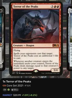 Terror of the Peaks Core Set 2021 Regular Mythic NM/M Pack Fresh Mtg - Image 3