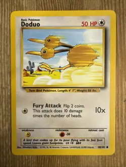 Pokemon TCG Doduo Base Set 48/102 Regular Unlimited Common LP - Image 1