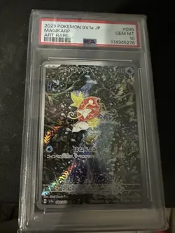MAGIKARP PSA 10 2023 POKEMON SCARLET & VIOLET SV1A JP (JAPANESE) #080 ART RARE - Image 1