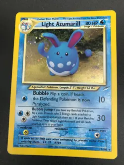 Light Azumarill 13/105 Holo Rare Neo Destiny Unlimited Pokemon WOTC NM 2002 T75M - Image 1
