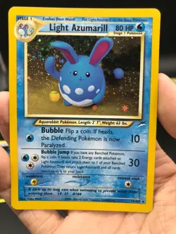 Light Azumarill 13/105 Holo Rare Neo Destiny Unlimited Pokemon WOTC NM 2002 T75M - Image 2