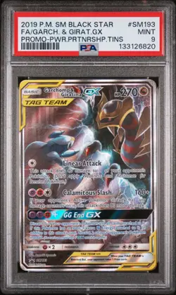 Giratina & Garchomp GX Alt Art Promo PSA 9 Pokemon Tag Team SM193 - Image 1