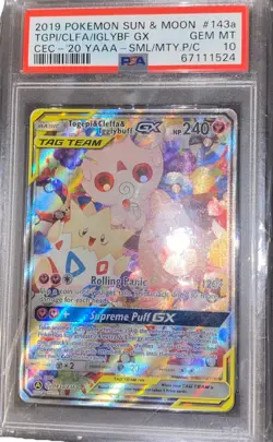 Pokemon Togepi & Cleffa & Igglybuff GX 143a/236 Alternate Art Holo PSA10 - Image 1