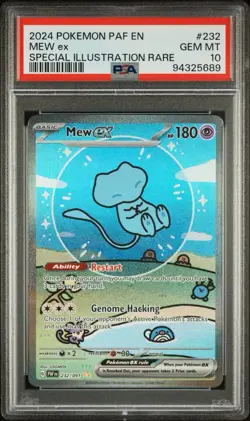 2024 Pokemon Paldean Fates Mew EX 232/091 PSA 10 Gem Mint SIR Bubble Mew - Image 1