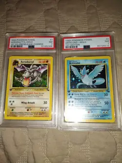 Fossil Pokemon 1st Edition Near Complete Master Set 60/62 PSA LP/NM - Image 3