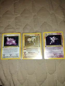 Fossil Pokemon 1st Edition Near Complete Master Set 60/62 PSA LP/NM - Image 4