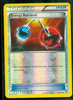 Pokemon ENERGY RETRIEVAL 80/101 - Plasma Blast - Rev Holo - MINT - Image 1