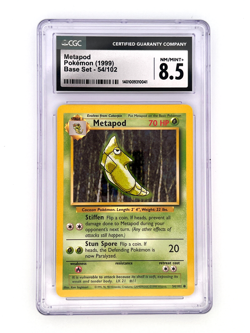 Metapod Pokemon 1999 Base Set 54/102 CGC 8.5 NM/Mint + - Image 1