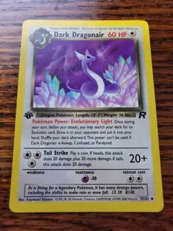 LP* Pokemon 1st Ed Team Rocket Dark Dragonair 33/82 - Image 1