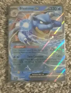 2025 Pokemon Blastoise Ex Stellar Crown Stamped 030/142 Double Rare - Image 2