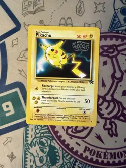 Pikachu #4 1999 WB Black Star Promo Pokemon the First Movie Pokemon TCG - Image 3