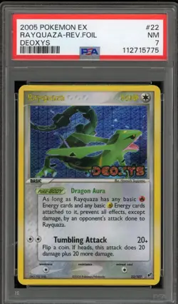 Pokemon Rayquaza EX Deoxys Reverse Holo Rare #22 PSA 7 - Image 1