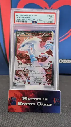 2013 POKEMON B&W LEGEND TREASURES RADIANT COLL #RC22 FULL ART/RESHIRAM PSA 9 - Image 1