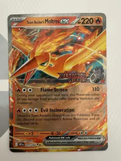 Team Rocket's Moltres ex SIR Stamped PROMO SET SIR 229/182 208/182 031/182 - Image 3