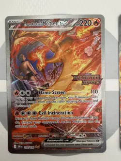 Team Rocket's Moltres ex SIR Stamped PROMO SET SIR 229/182 208/182 031/182 - Image 4